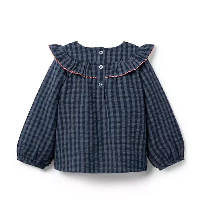 HATCH X Janie and Jack Gingham Ruffle Top