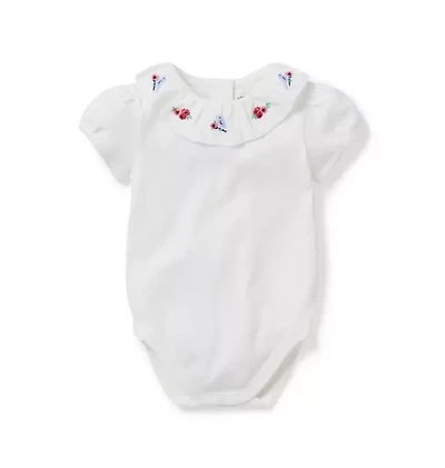 Baby Embroidered Collar Bodysuit