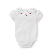 Baby Embroidered Collar Bodysuit