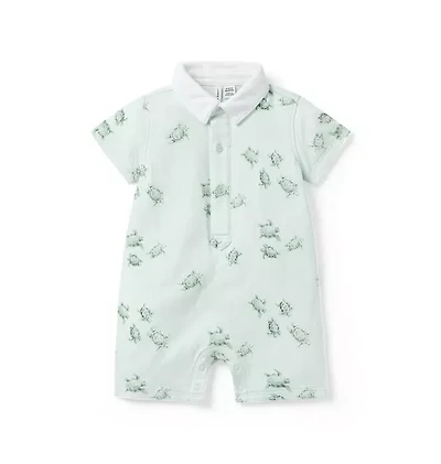 Baby Turtle Collared Romper