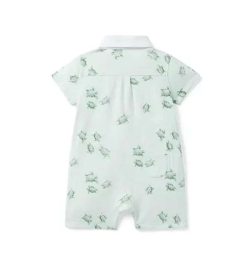 Baby Turtle Collared Romper
