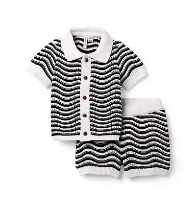 The Wavy Striped Matching Baby Set