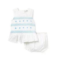 Baby Floral Smocked Matching Set