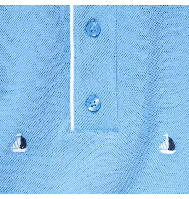 Baby Embroidered Sailboat Romper