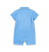 Baby Embroidered Sailboat Romper