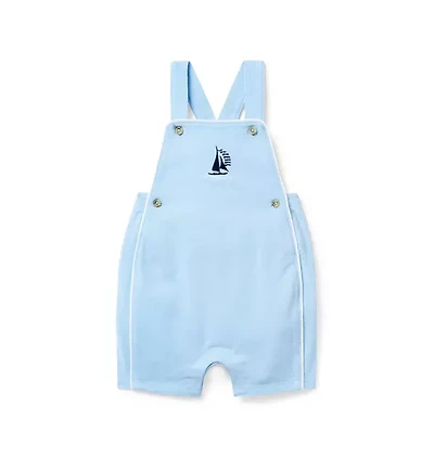 Baby Embroidered Sailboat Overall