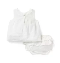 The Pintuck Lace Baby Matching Set