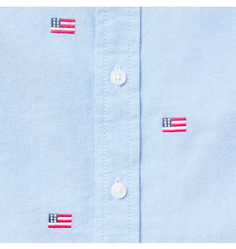 Embroidered Flag Oxford Shirt