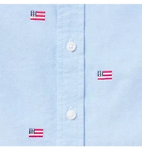 Embroidered Flag Oxford Shirt