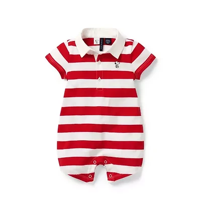 PEANUTS™ Snoopy Striped Baby Romper