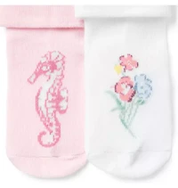 Baby Seahorse And Floral Sock 2-Pack