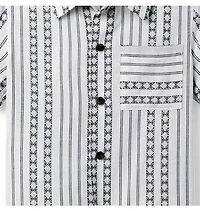 Textured Geo Striped Shirt