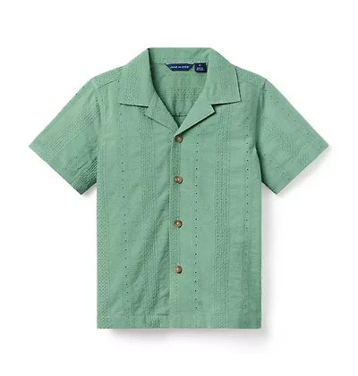 The Eyelet Stripe Cabana Shirt