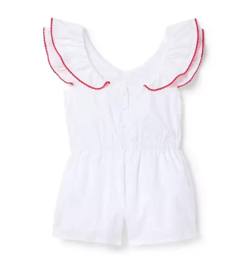 Embroidered Paisley Romper