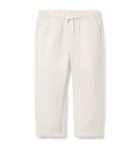 Relaxed Linen-Cotton Cuffed Pant