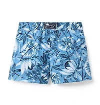 Recycled Tropical Leaf Swim Trunk