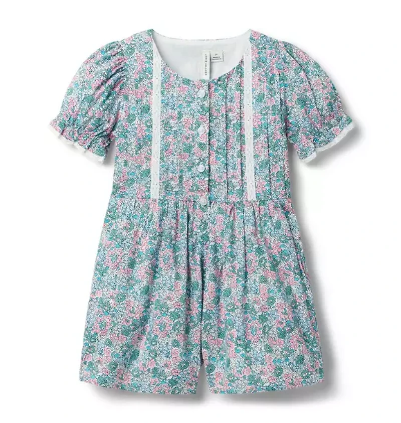 Ditsy Floral Pintuck Romper