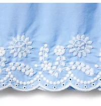 Embroidered Floral Hem Top