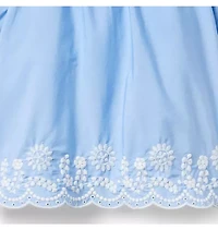 Embroidered Floral Hem Top