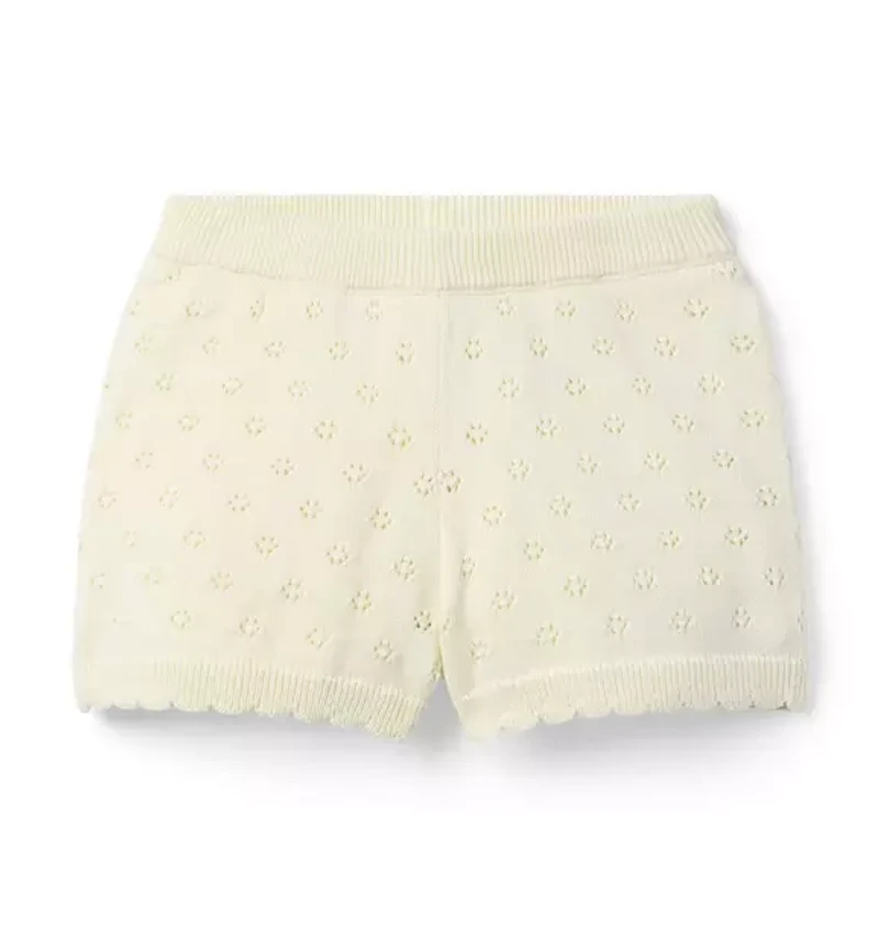 Pointelle Sweater Short