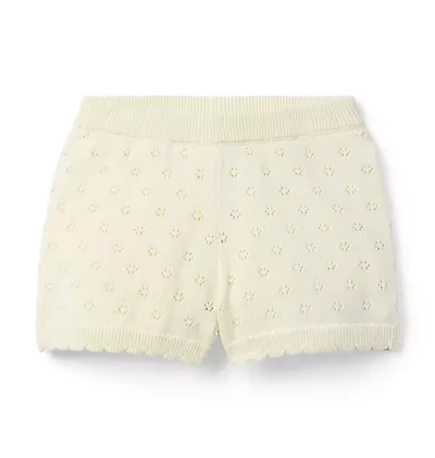 Pointelle Sweater Short
