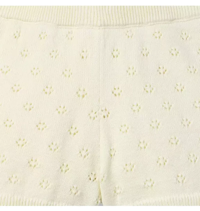 Pointelle Sweater Short