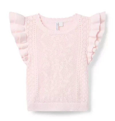 Crochet Floral Sweater Top