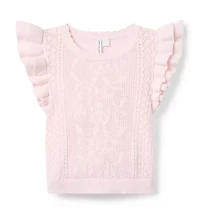 Crochet Floral Sweater Top