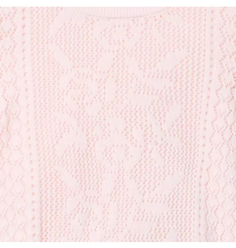 Crochet Floral Sweater Top