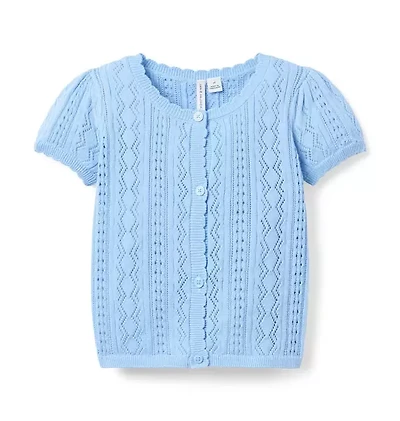 Pointelle Textured Cardigan