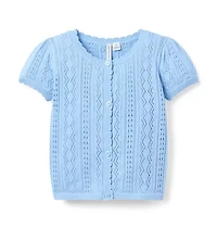 Pointelle Textured Cardigan