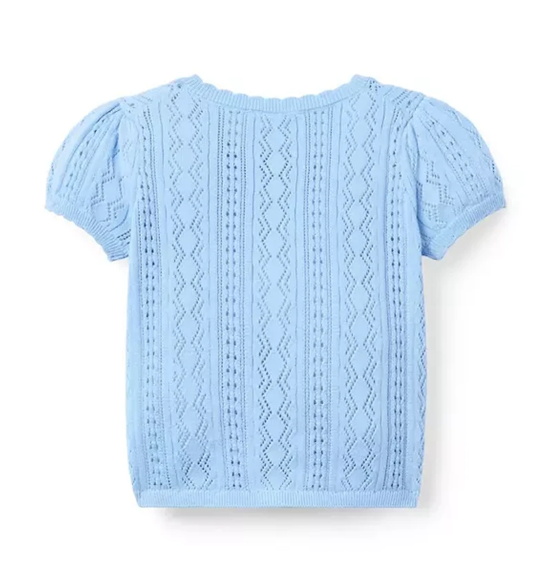 Pointelle Textured Cardigan