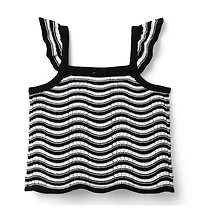 Wavy Striped Sweater Top