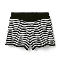 Wavy Striped Sweater Short