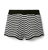 Wavy Striped Sweater Short