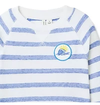 Striped Wave Patch Sweatshirt