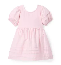 Pintuck Puff Sleeve Dress