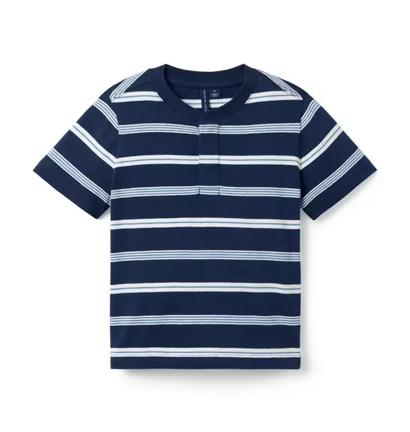 Striped Henley Tee