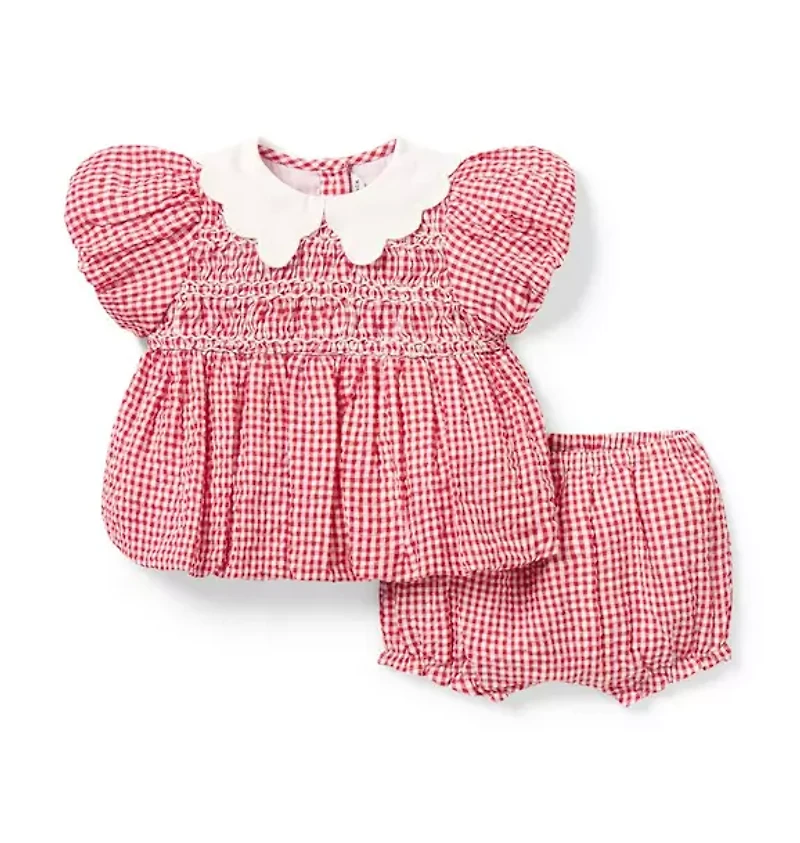 Baby Gingham Matching Set