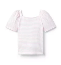 Embroidered Striped Top