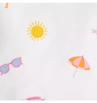 Embroidered Tropical Icon Top