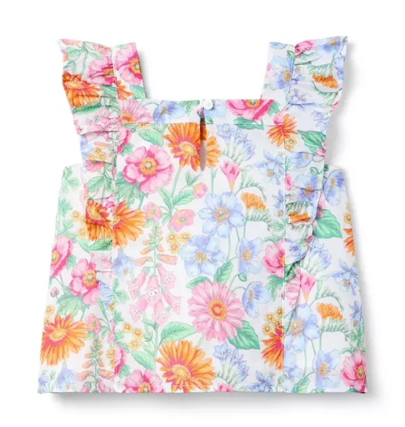 Floral Ruffle Top