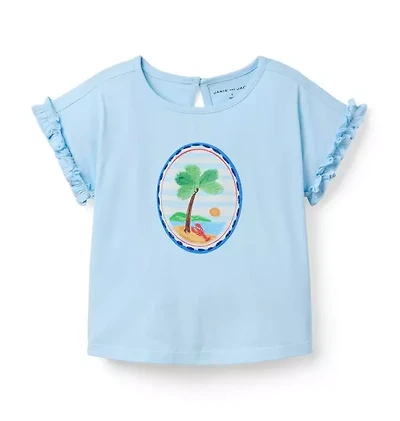 Island Palm Ruffle Tee