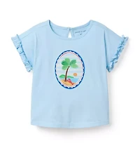 Island Palm Ruffle Tee