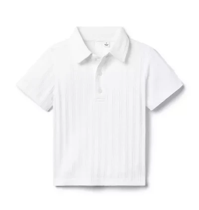Textured Knit Polo