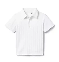Textured Knit Polo