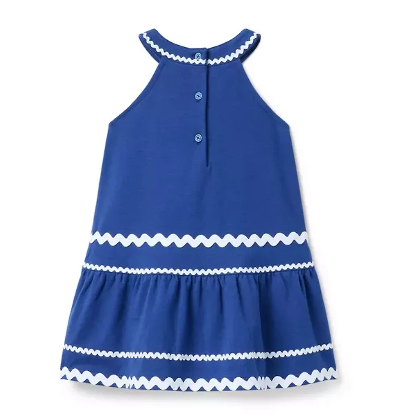 Ric Rac Trim Ponte Dress