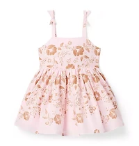 Floral Bow Strap Dress