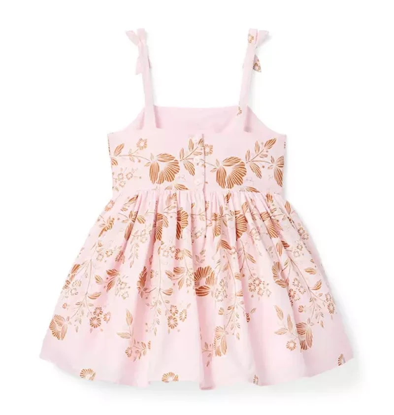 Floral Bow Strap Dress