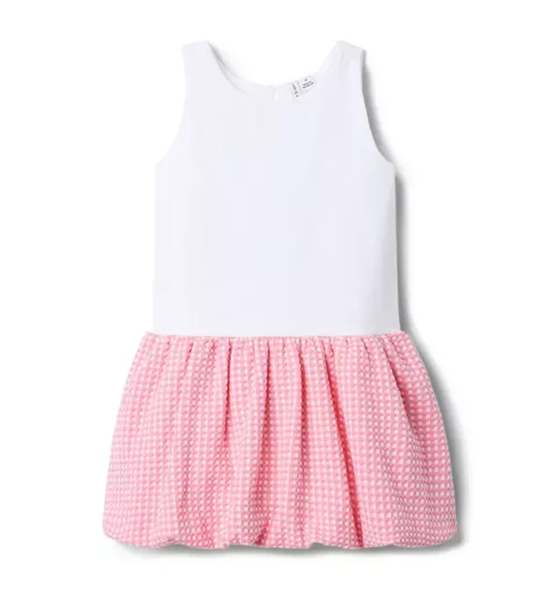 Gingham Bubble Hem Dress